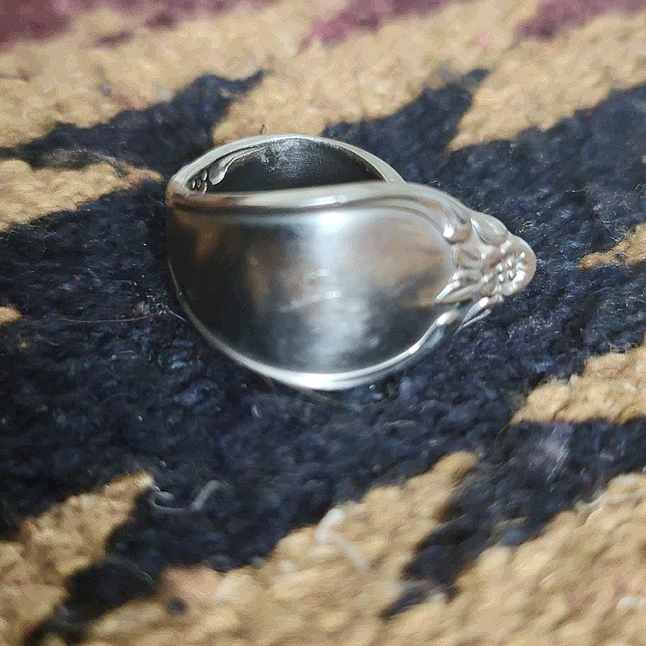Silver Adjustable Spoon Ring